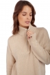 Cashmere ladies chunky sweater alizette natural beige l
