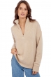 Cashmere ladies chunky sweater alizette natural beige s