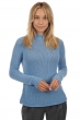 Cashmere ladies chunky sweater louisa azur blue chine xs