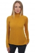 Cashmere ladies chunky sweater louisa mustard xs
