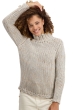 Cashmere ladies chunky sweater toxane flanelle chine camel natural ecru xl