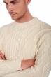 Cashmere men chunky sweater acharnes natural ecru xs