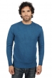 Cashmere men chunky sweater bilal canard blue 2xl