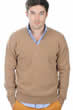 Cashmere men chunky sweater hippolyte 4f camel chine 4xl