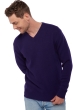 Cashmere men chunky sweater hippolyte 4f deep purple 2xl