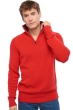 Cashmere men chunky sweater olivier rouge bordeaux xs