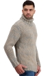 Cashmere men chunky sweater togo natural brown manor blue natural beige m