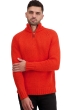 Cashmere men chunky sweater tripoli bloody orange paprika m