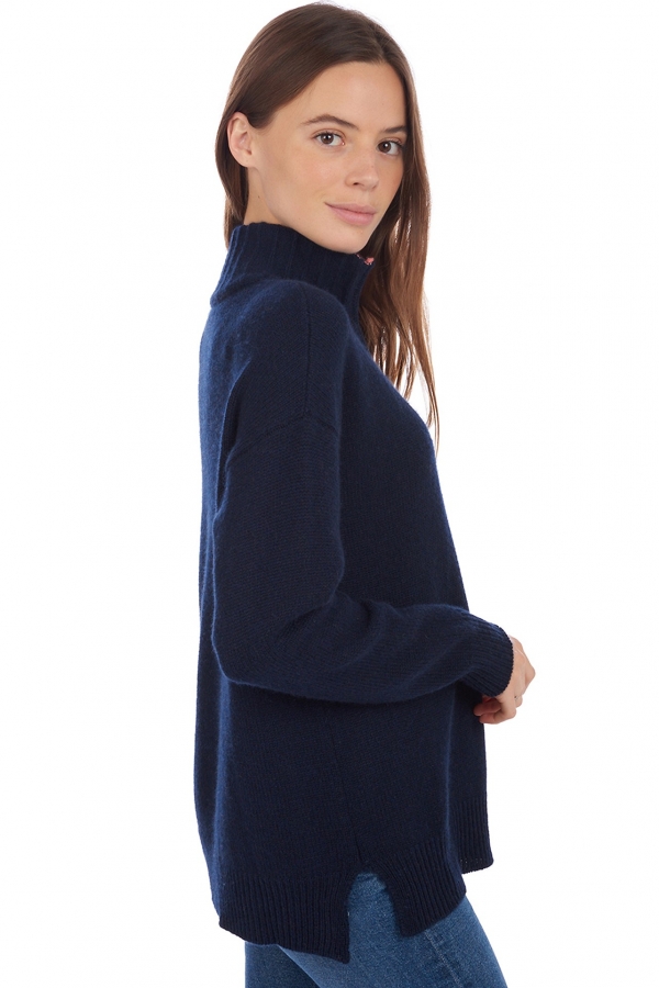 Cashmere ladies chunky sweater alizette dress blue xs