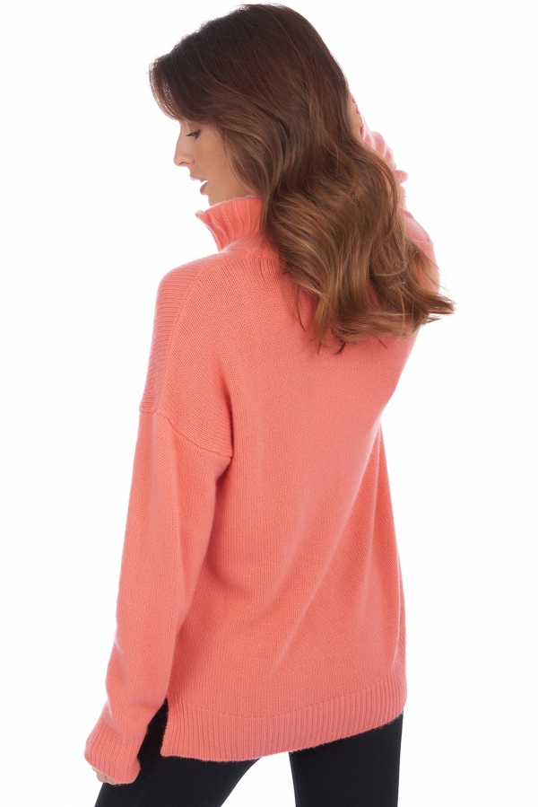 Cashmere ladies chunky sweater alizette peach 3xl
