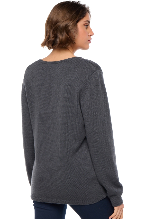 Cashmere ladies chunky sweater erine 4f matt charcoal 2xl