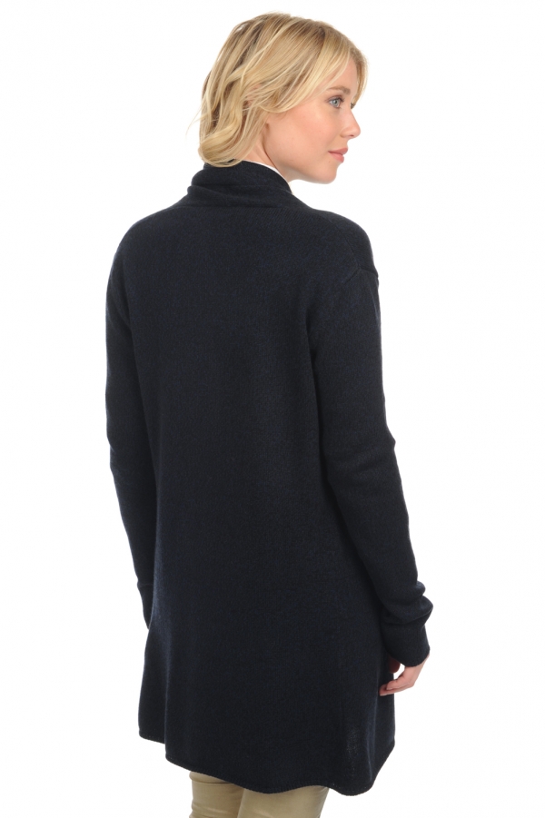 Cashmere ladies chunky sweater fauve bleu noir xl