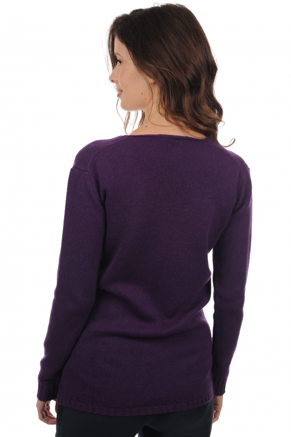 Cashmere ladies chunky sweater vanessa bright violette xl