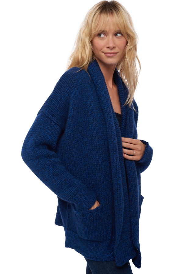 Cashmere ladies chunky sweater vienne dress blue kleny m