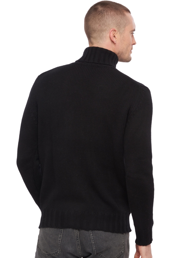 Cashmere men chunky sweater achille black l