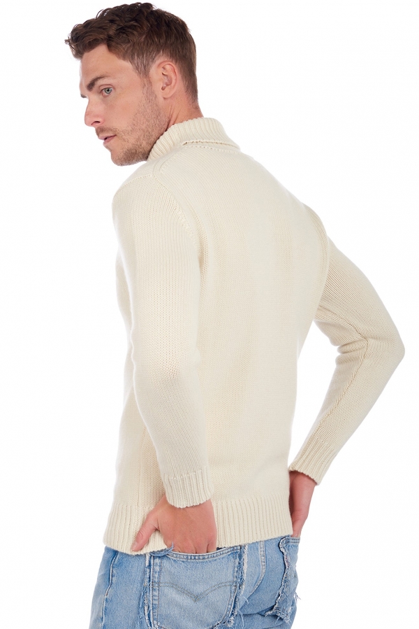 Cashmere men chunky sweater artemi natural ecru 4xl