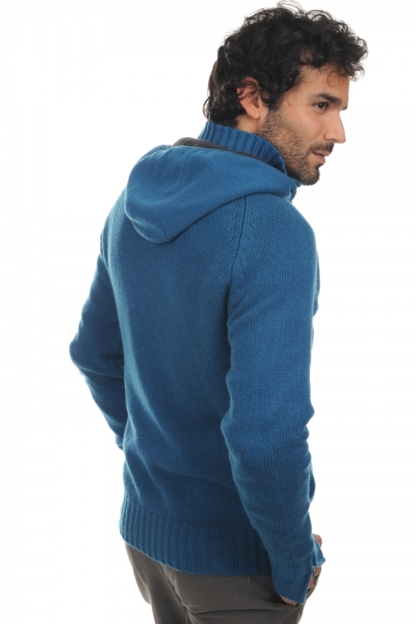 Cashmere men chunky sweater brandon canard blue matt charcoal 2xl