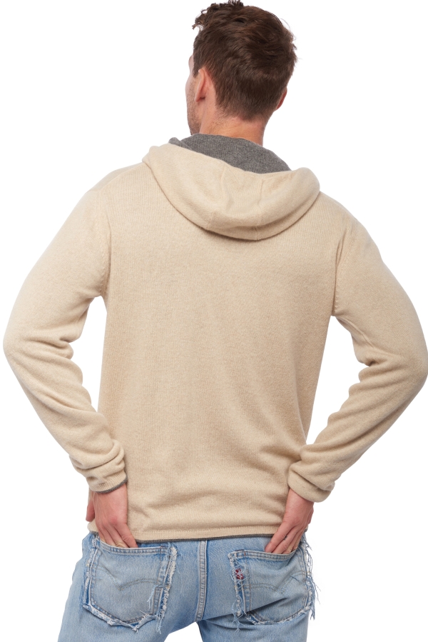 Cashmere men chunky sweater carson dove chine natural beige 2xl