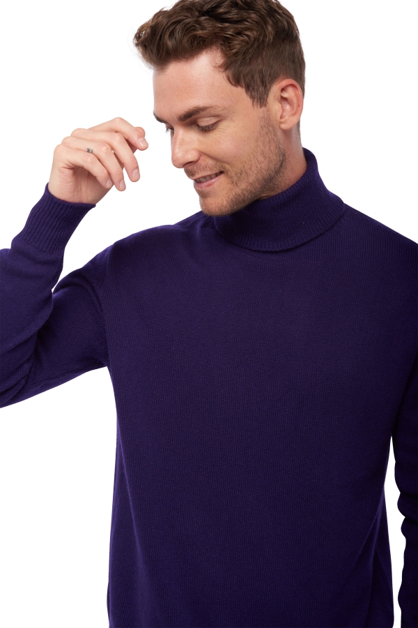 Cashmere men chunky sweater edgar 4f deep purple 4xl