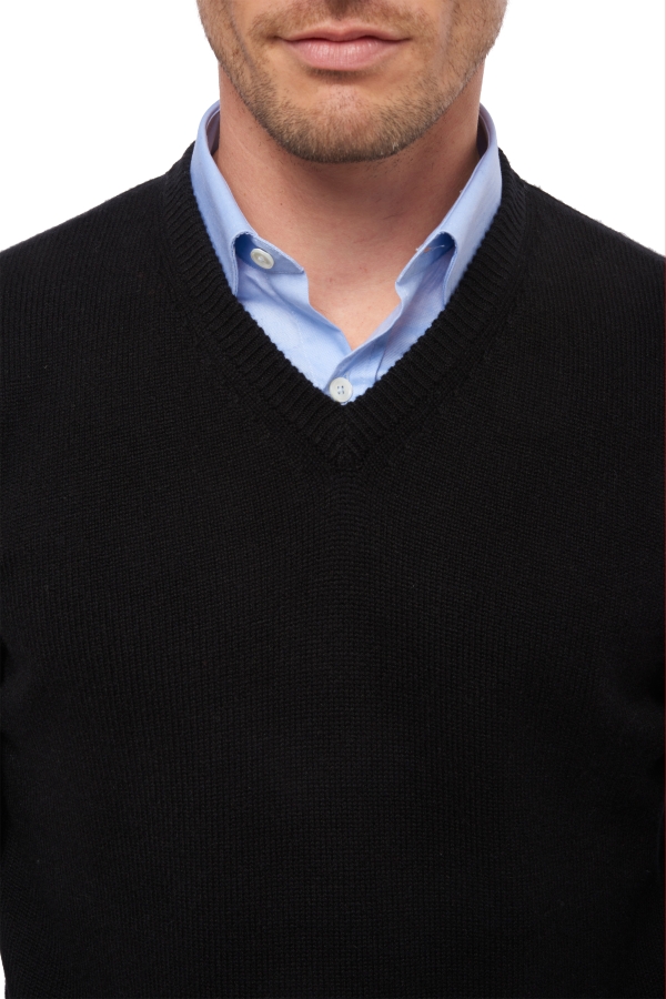 Cashmere men chunky sweater hippolyte 4f black 2xl