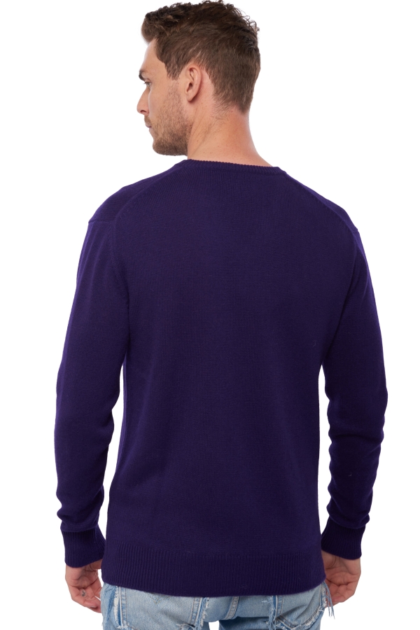 Cashmere men chunky sweater hippolyte 4f deep purple xl