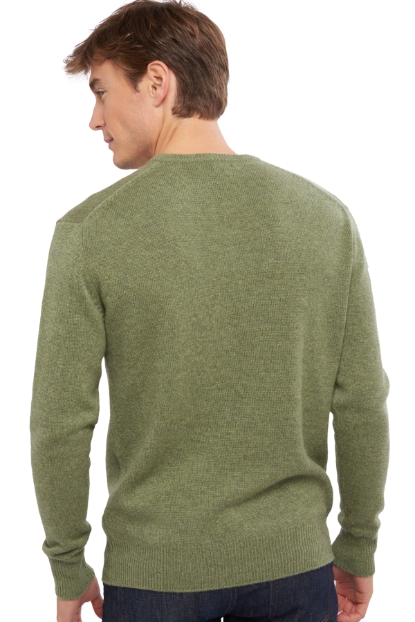 Cashmere men chunky sweater hippolyte 4f olive chine 3xl