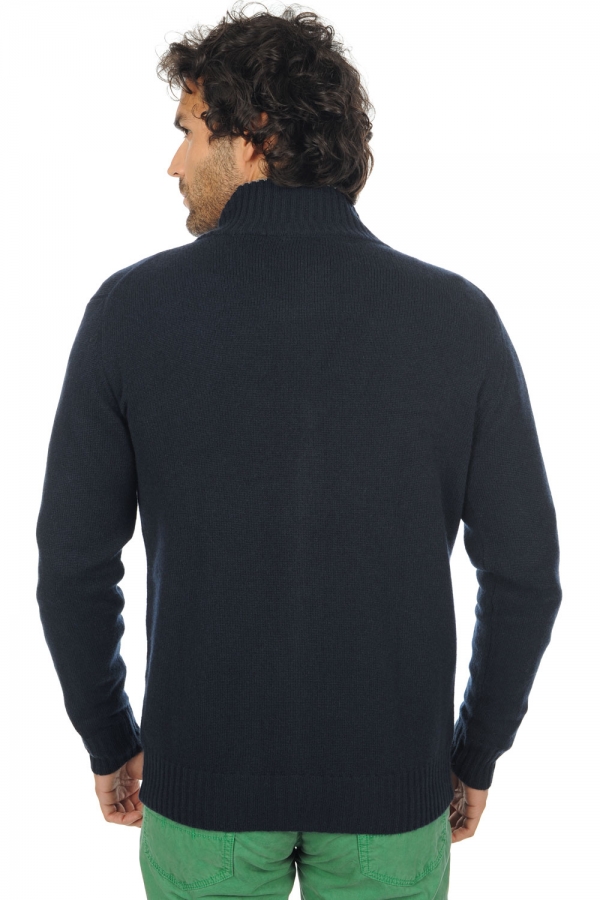 Cashmere men chunky sweater maxime dress blue flanelle chine xs
