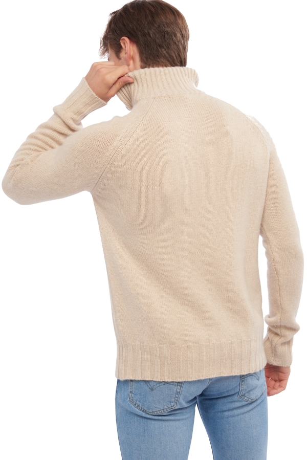 Cashmere men chunky sweater olivier natural beige natural brown 3xl