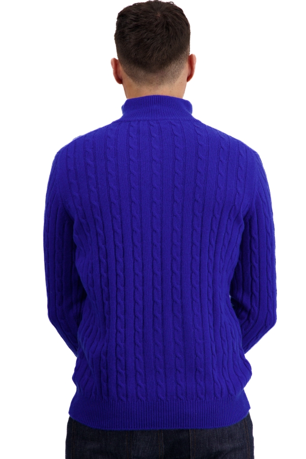 Cashmere men chunky sweater taurus bleu regata xs