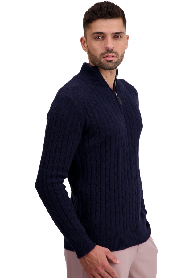 Cashmere men chunky sweater taurus dress blue s