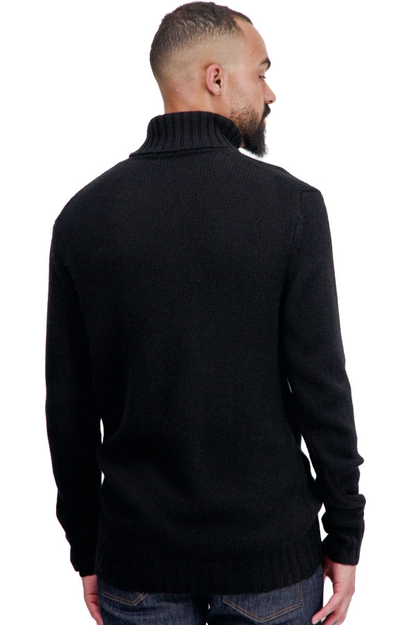 Cashmere men chunky sweater tobago first black l