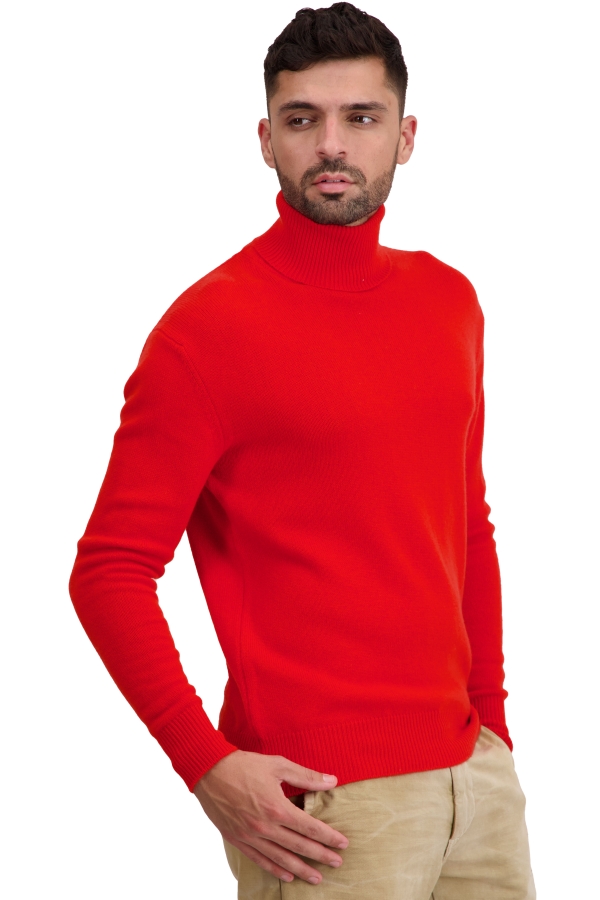 Cashmere men chunky sweater torino first tomato 2xl