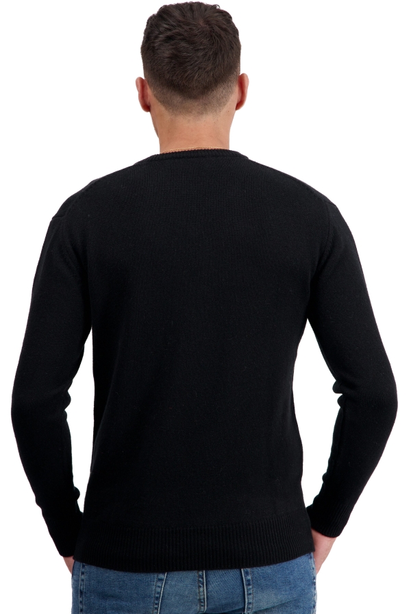 Cashmere men chunky sweater tour first black m