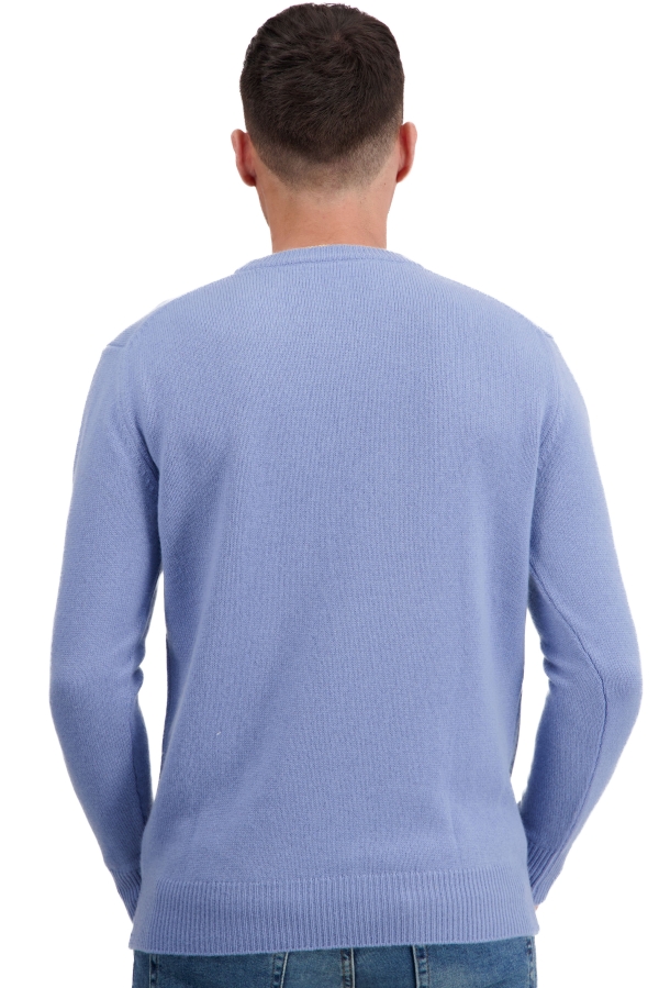 Cashmere men chunky sweater touraine first light blue m