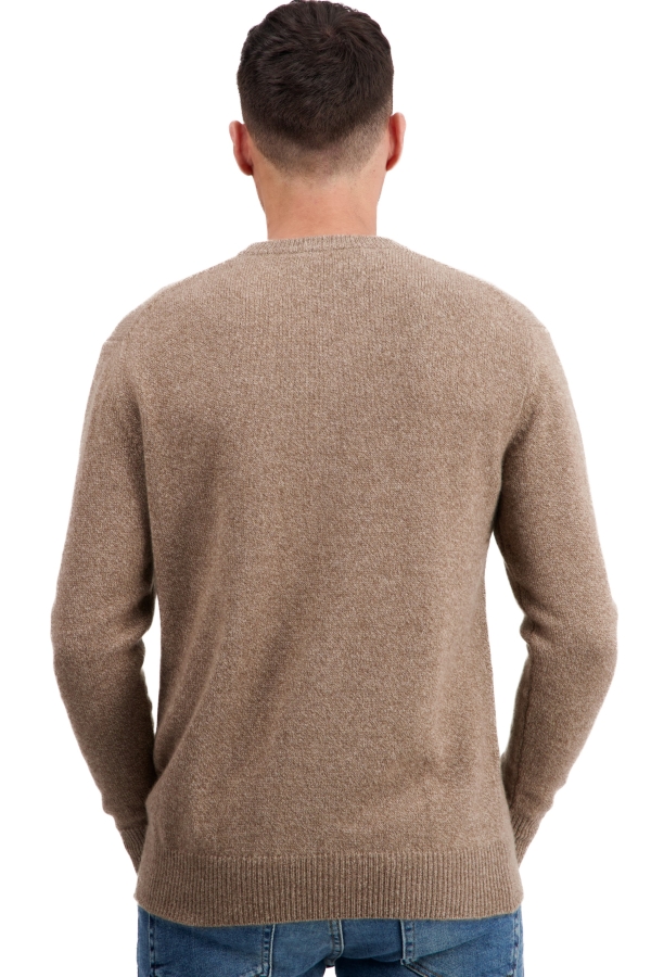 Cashmere men chunky sweater touraine first tan marl m