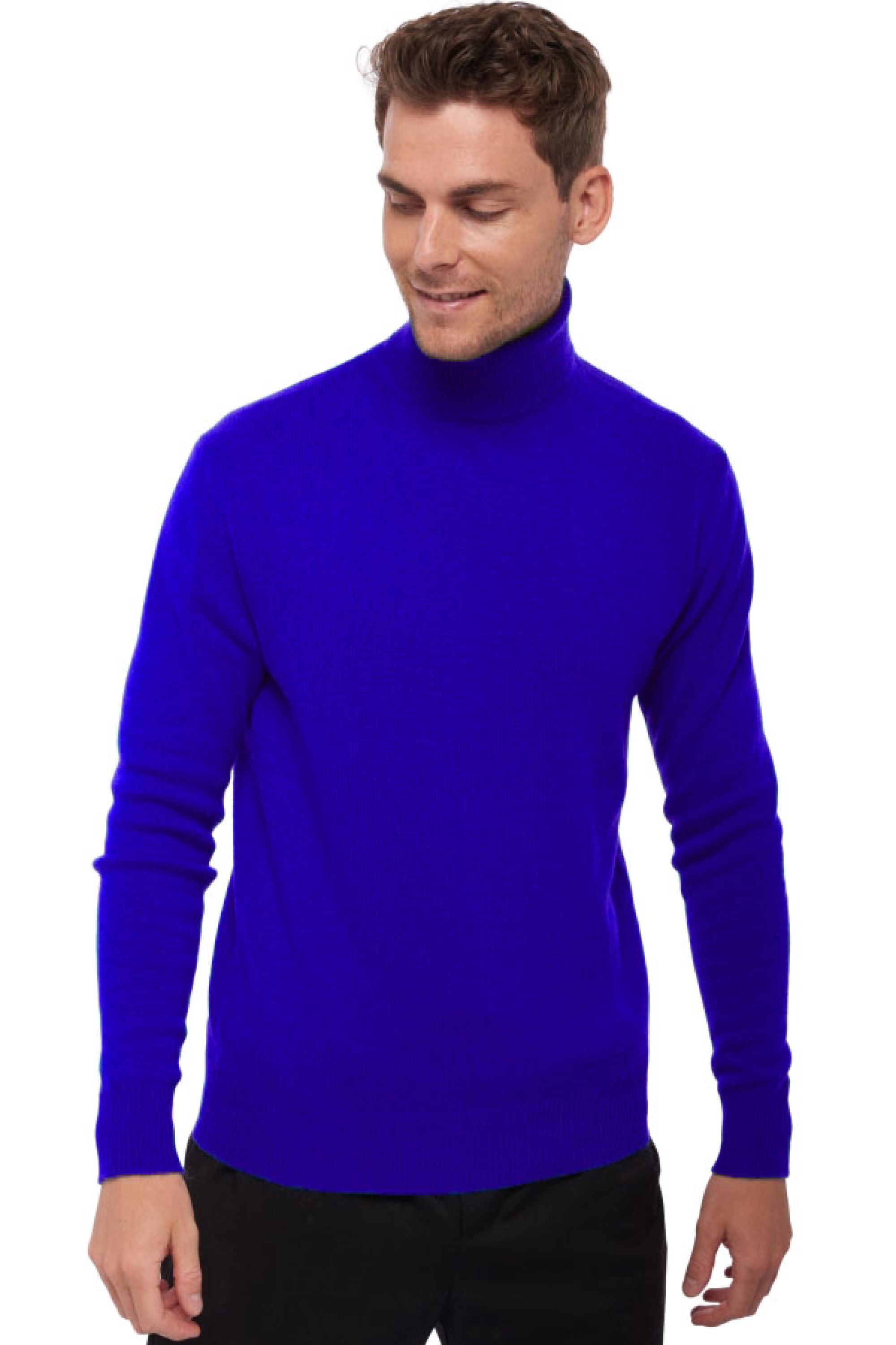 Cashmere men chunky sweater edgar 4f bleu regata l