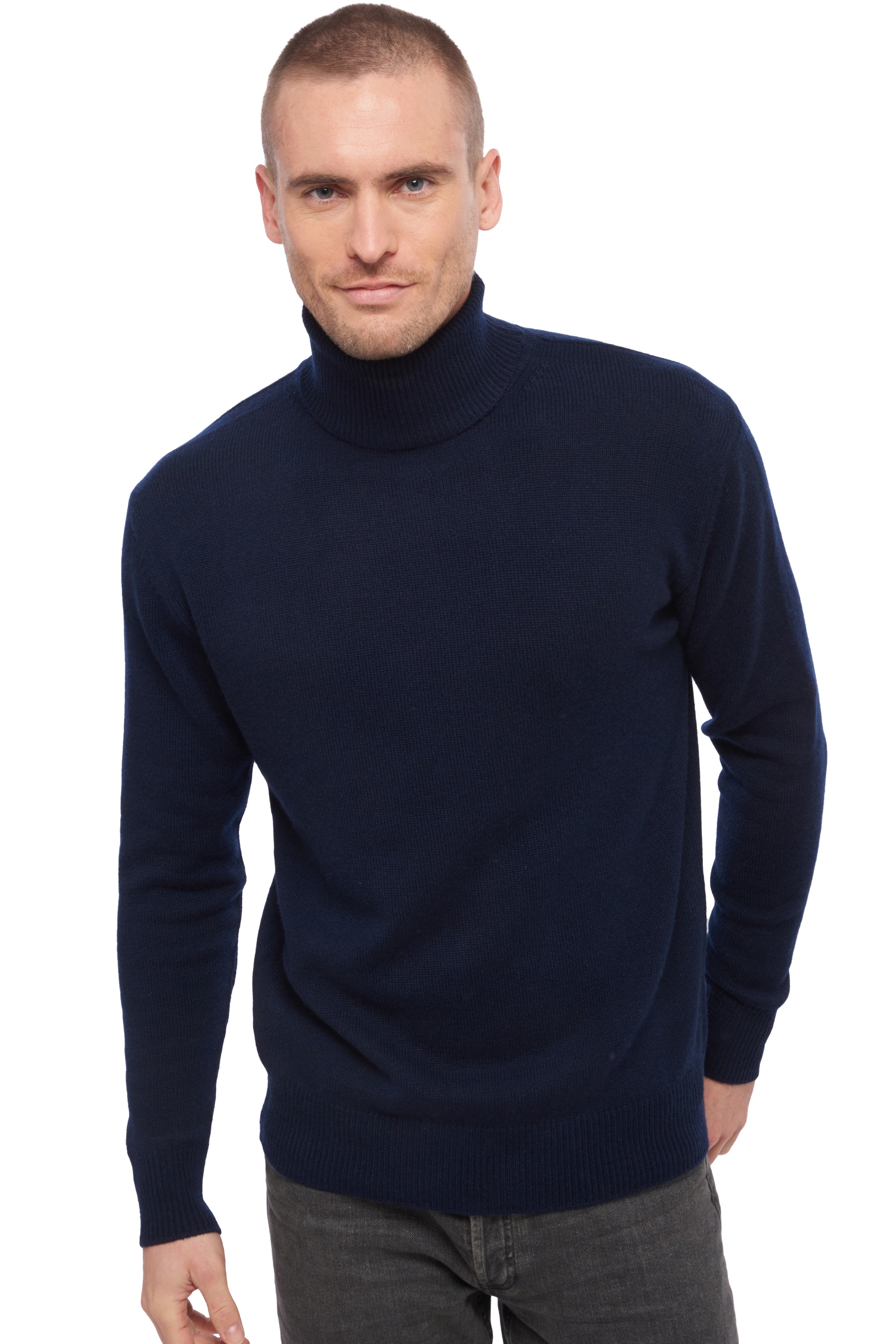 Cashmere men chunky sweater edgar 4f dress blue l