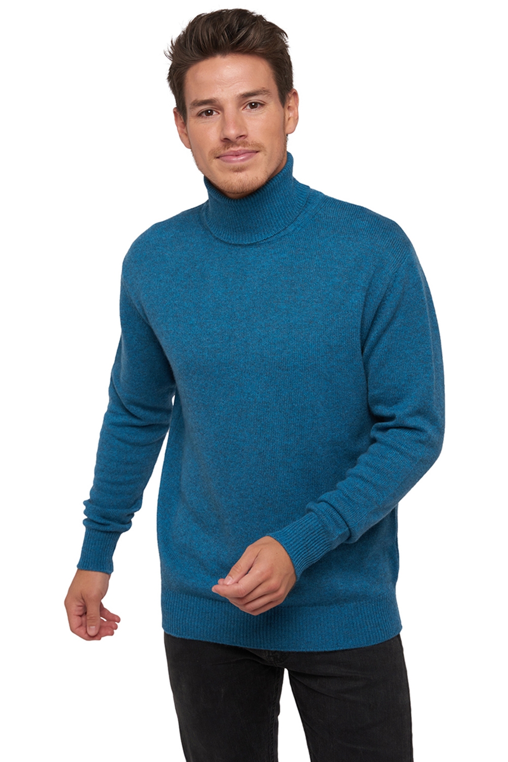 Cashmere men chunky sweater edgar 4f manor blue xl