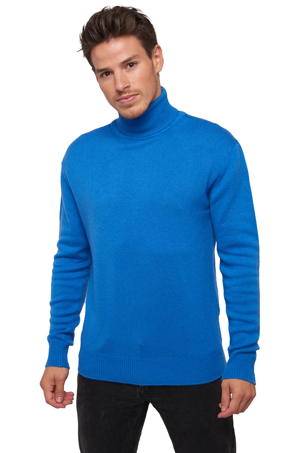 Cashmere men chunky sweater edgar 4f tetbury blue 2xl