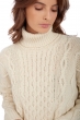 Cashmere ladies chunky sweater albury natural ecru l