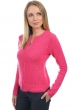Cashmere ladies chunky sweater neola shocking pink l