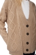 Cashmere ladies chunky sweater valaska natural brown xs