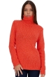 Cashmere ladies chunky sweater vicenza peach bloody orange l