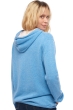 Cashmere ladies chunky sweater wiwi azur blue chine shinking violet xs