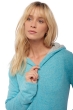 Cashmere ladies chunky sweater wiwi flanelle chine piscine m