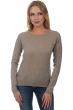 Cashmere ladies round necks solange natural brown s