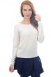 Cashmere ladies round necks solange natural ecru m