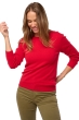 Cashmere ladies round necks thalia first deep red l