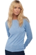 Cashmere ladies round necks thalia first powder blue m