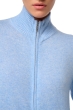 Cashmere ladies zip hood thames first powder blue s